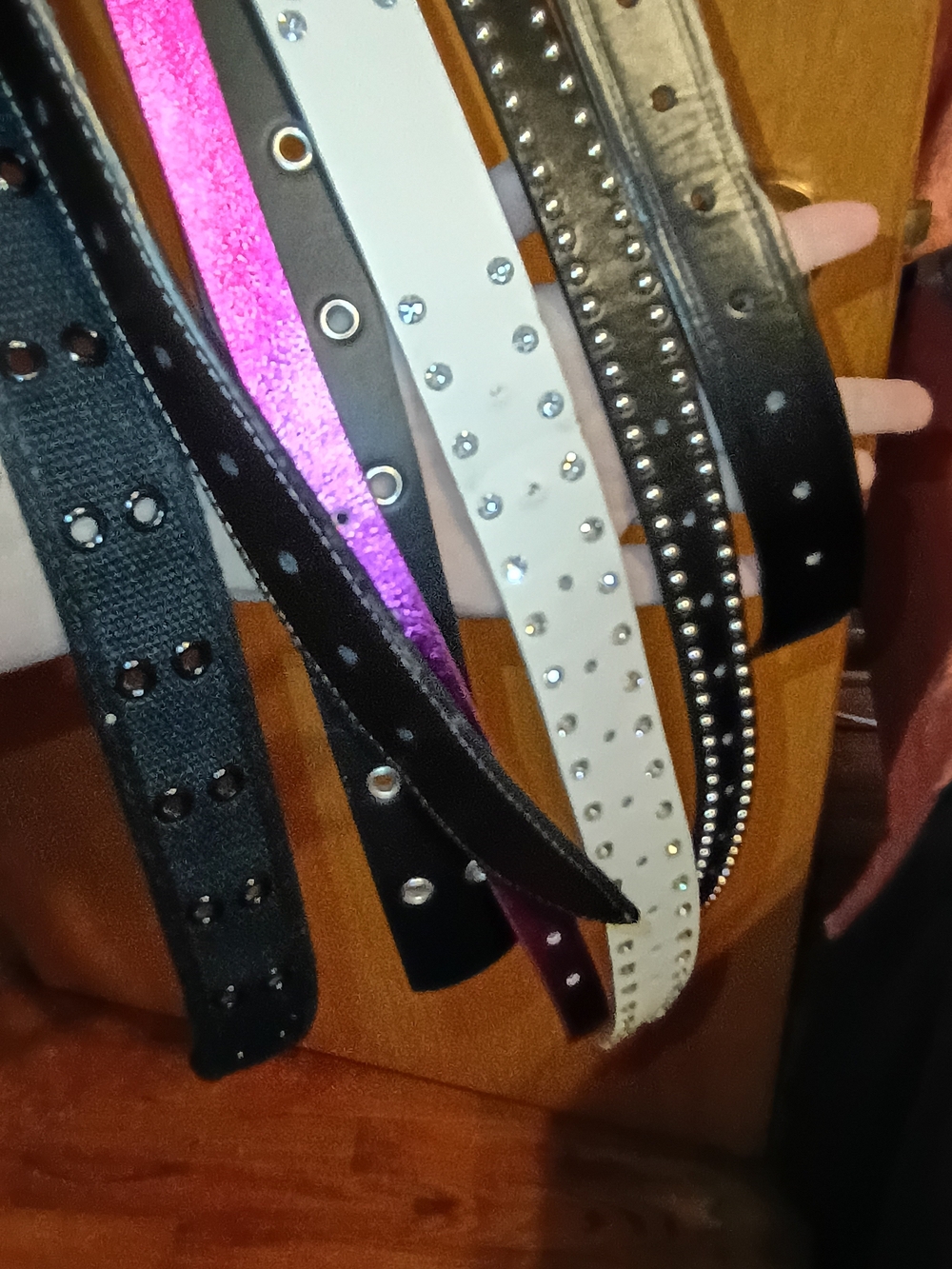 TORRID Women's Multi-Belt Set in Black, White, Pink and Brown - Picture 3 of 15